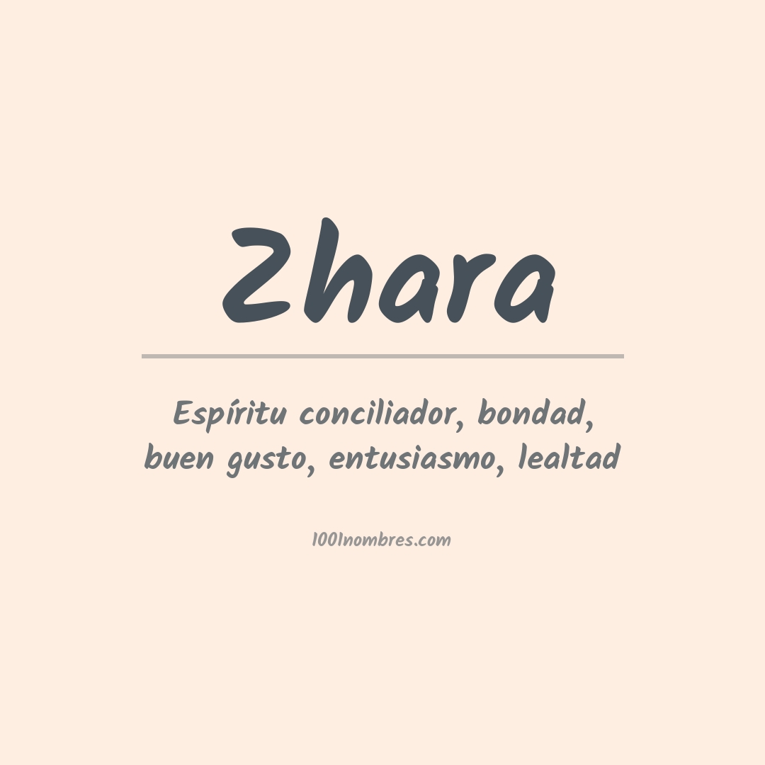 Significado del nombre Zhara