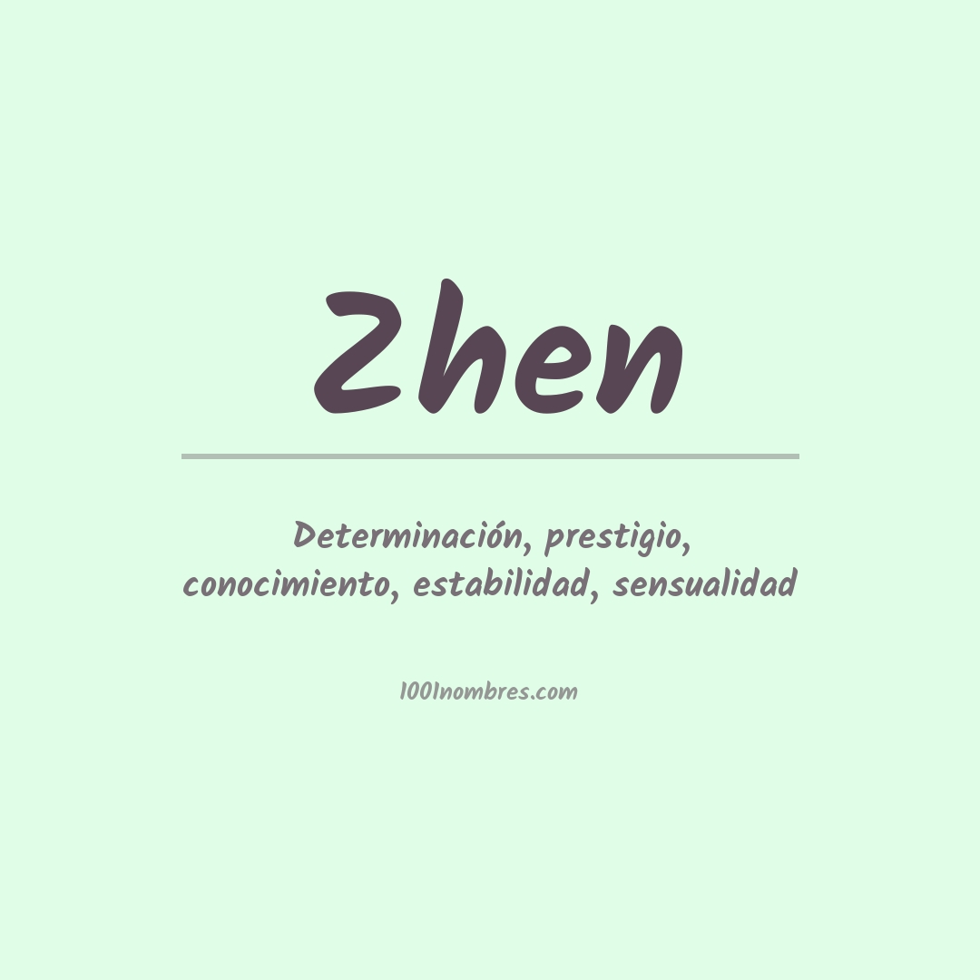 Significado del nombre Zhen