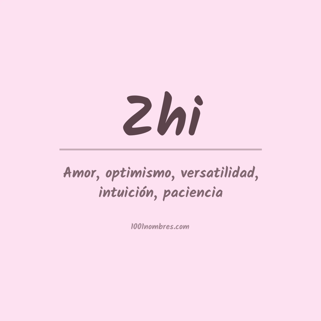 Significado del nombre Zhi