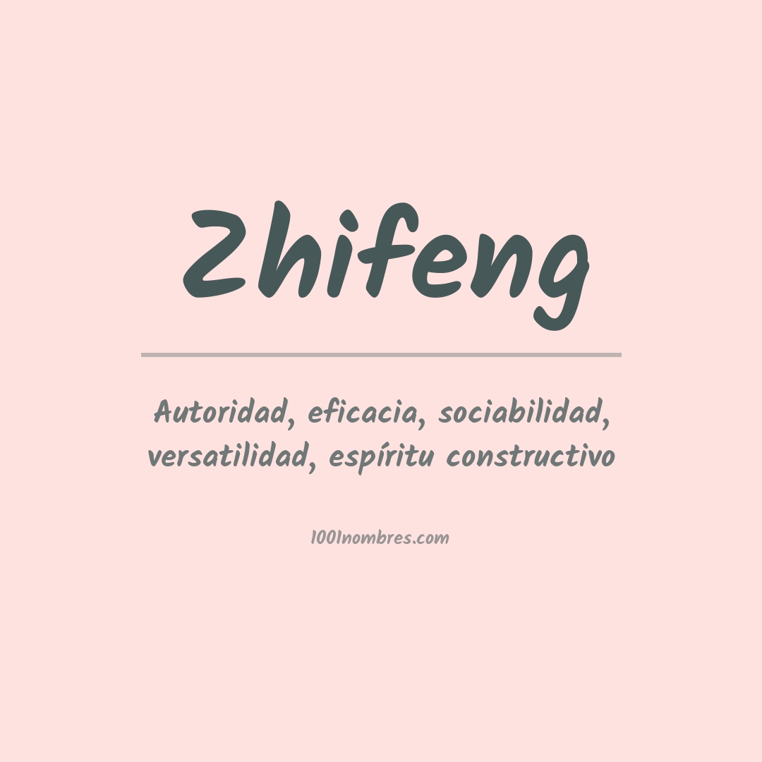 Significado del nombre Zhifeng