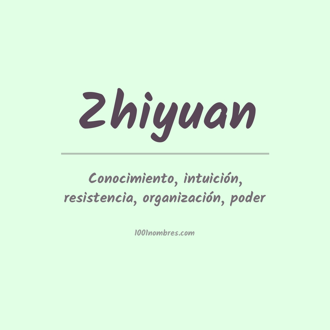 Significado del nombre Zhiyuan Significado del nombre Zhiyuan