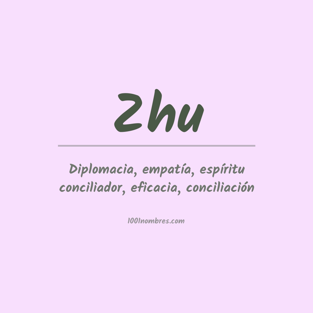Significado del nombre Zhu