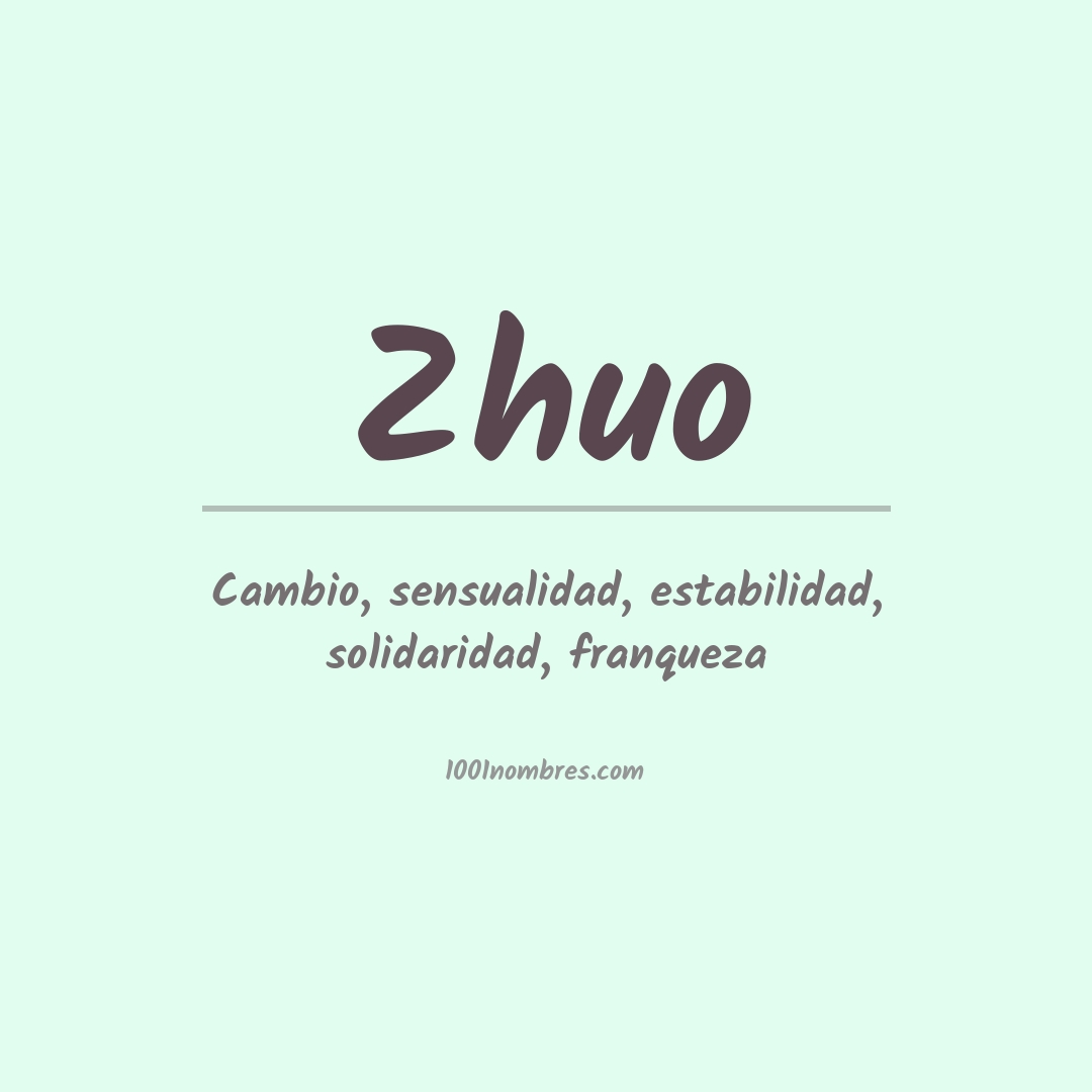 Significado del nombre Zhuo