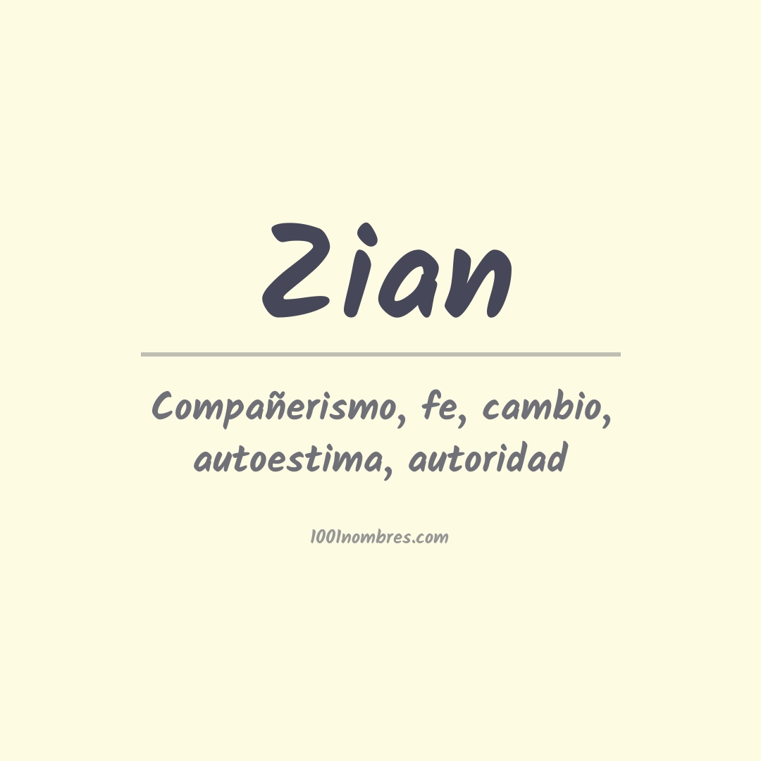 Significado del nombre Zian