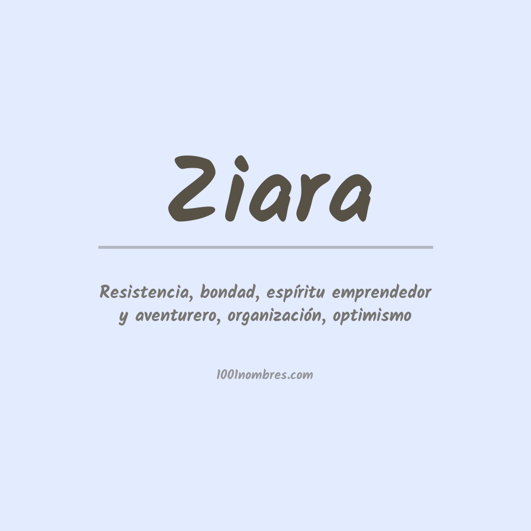 Significado del nombre Ziara