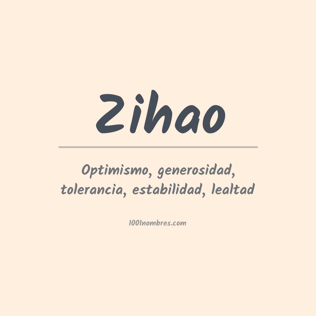 Significado del nombre Zihao