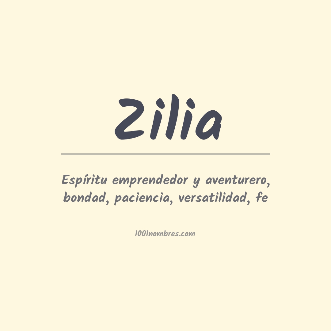 Significado del nombre Zilia