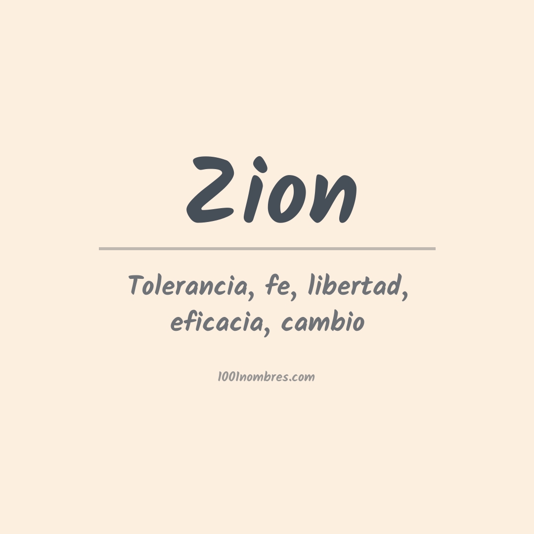 Significado del nombre Zion