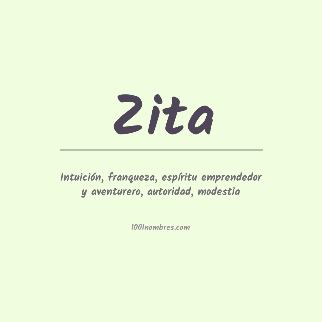 Significado del nombre Zita