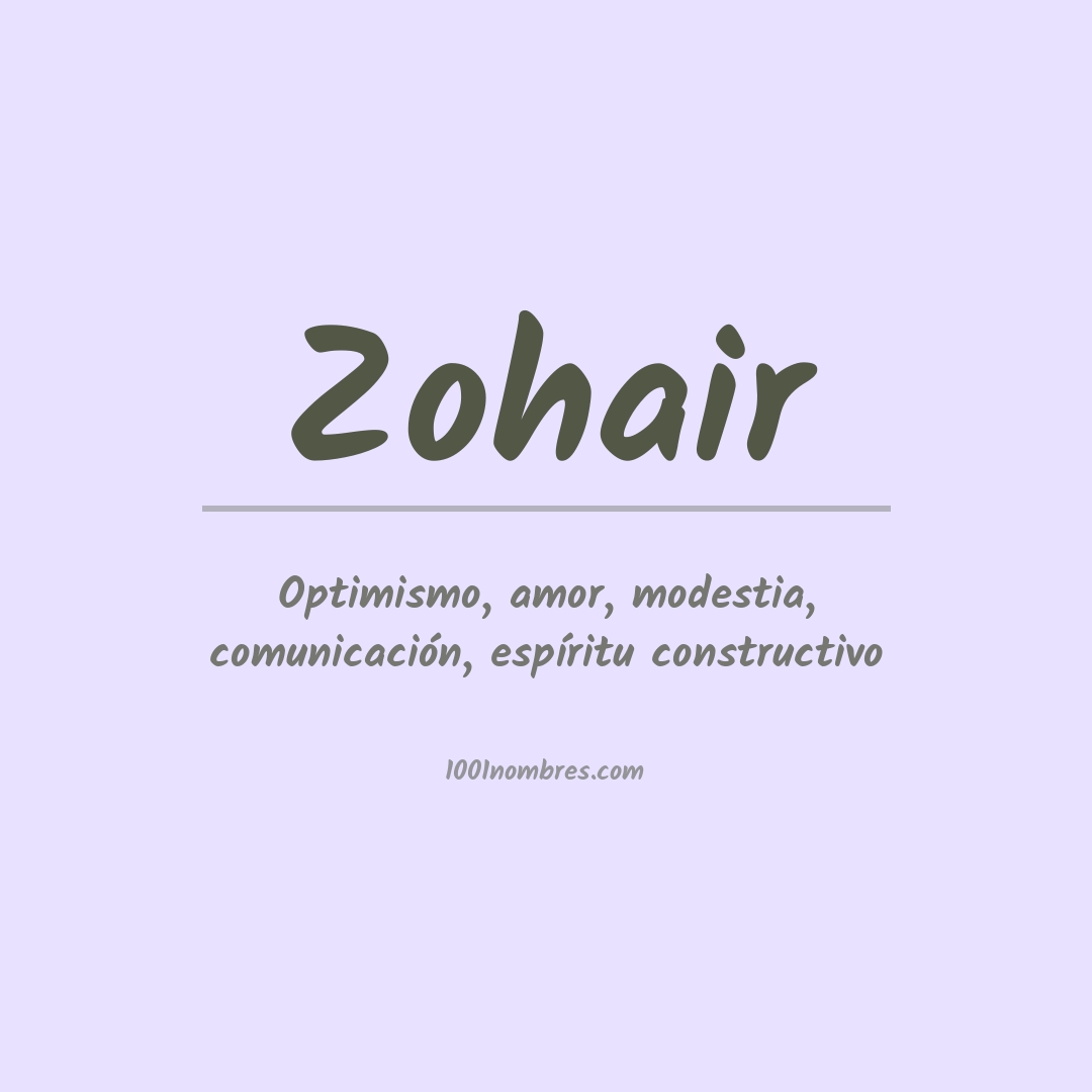 Significado del nombre Zohair