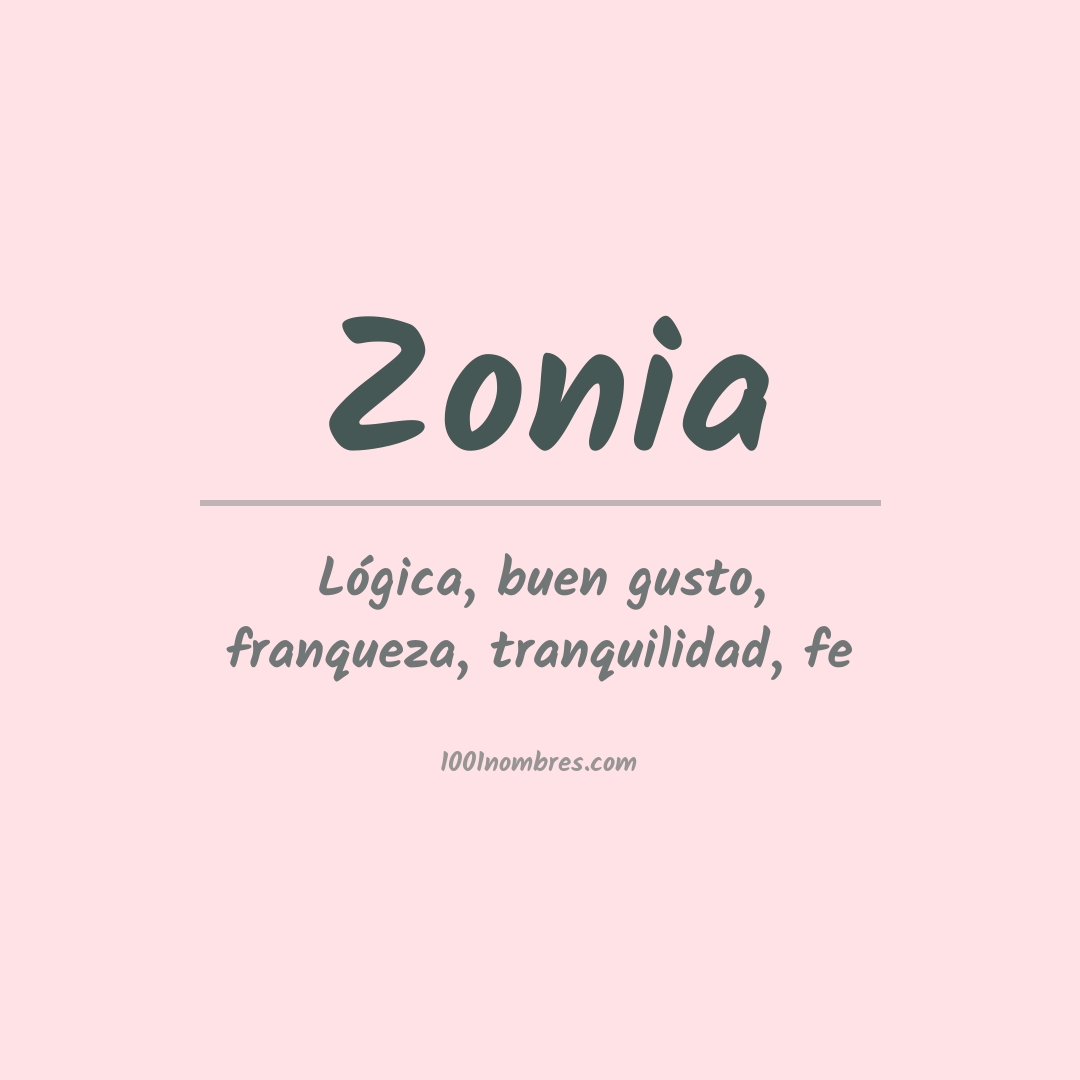 Significado del nombre Zonia