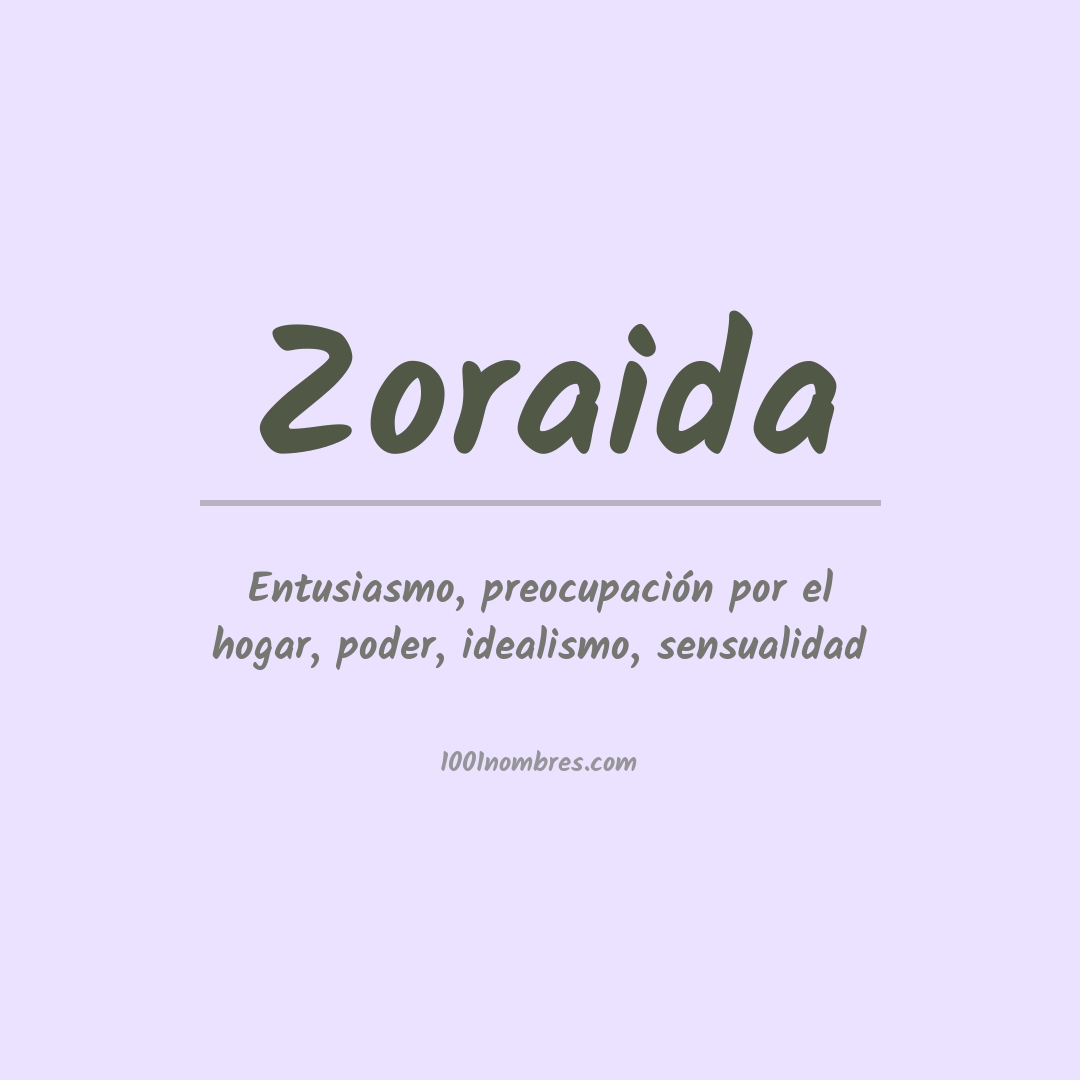 Significado del nombre Zoraida