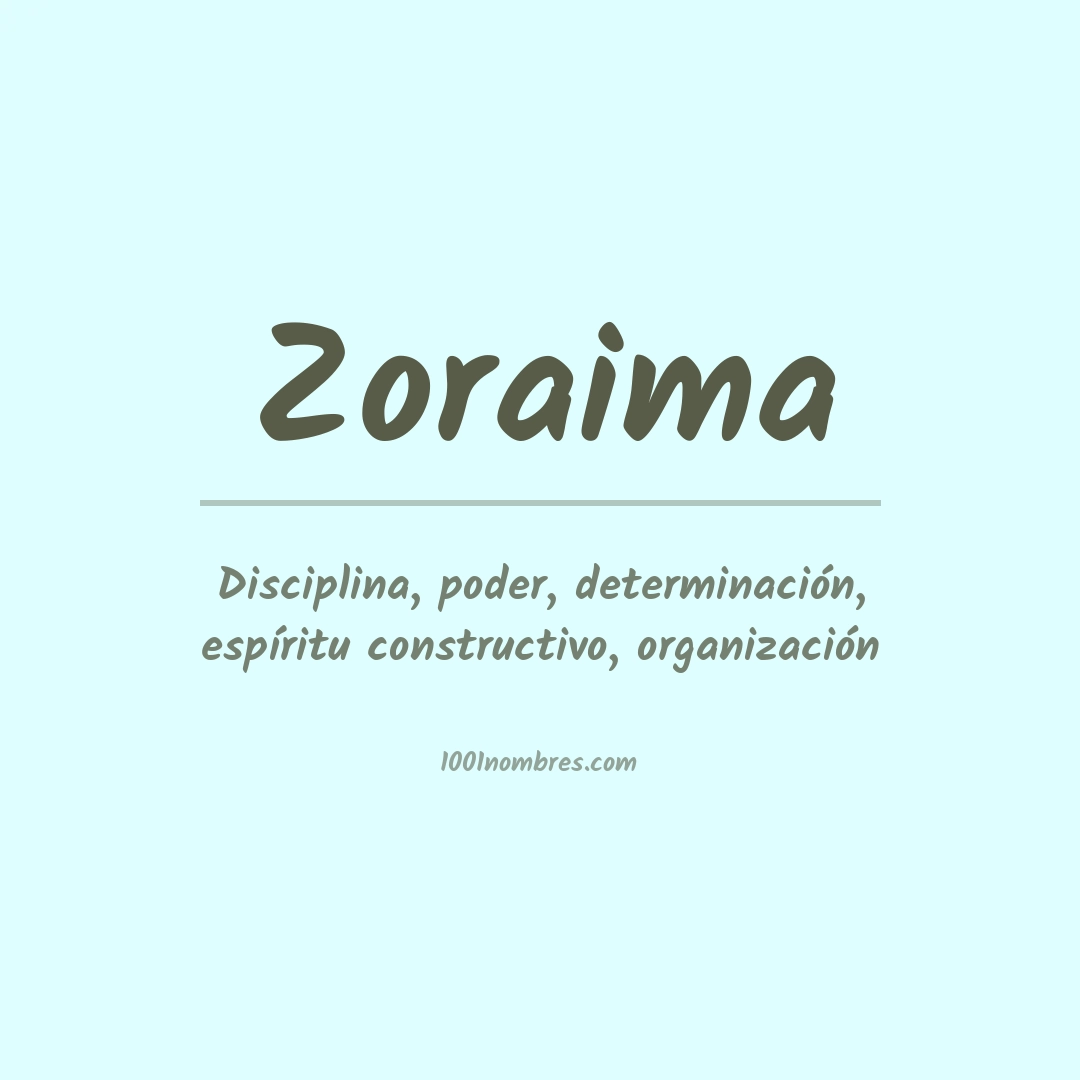 Significado del nombre Zoraima Significado del nombre Zoraima