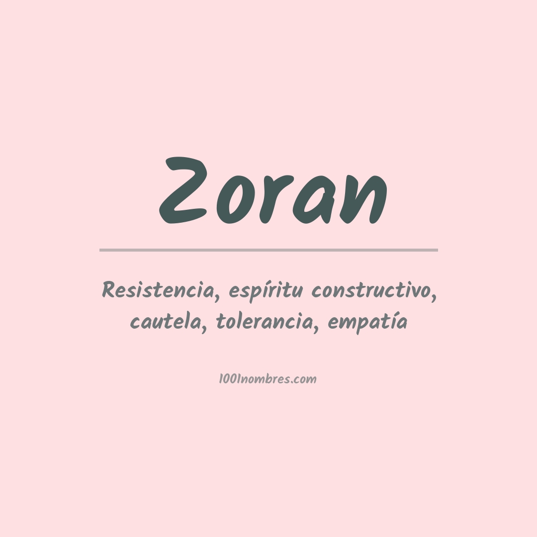 Significado del nombre Zoran