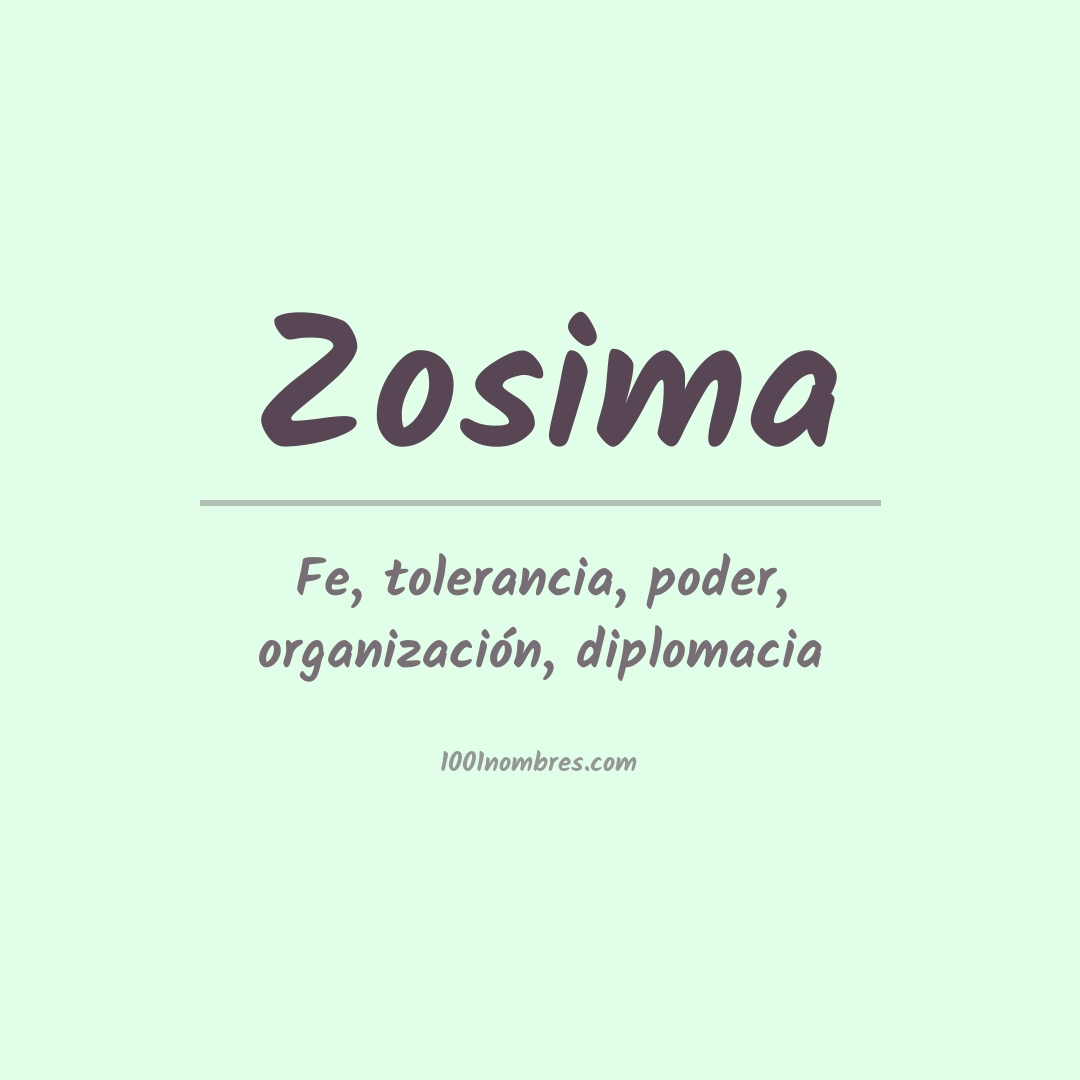 Significado del nombre Zosima