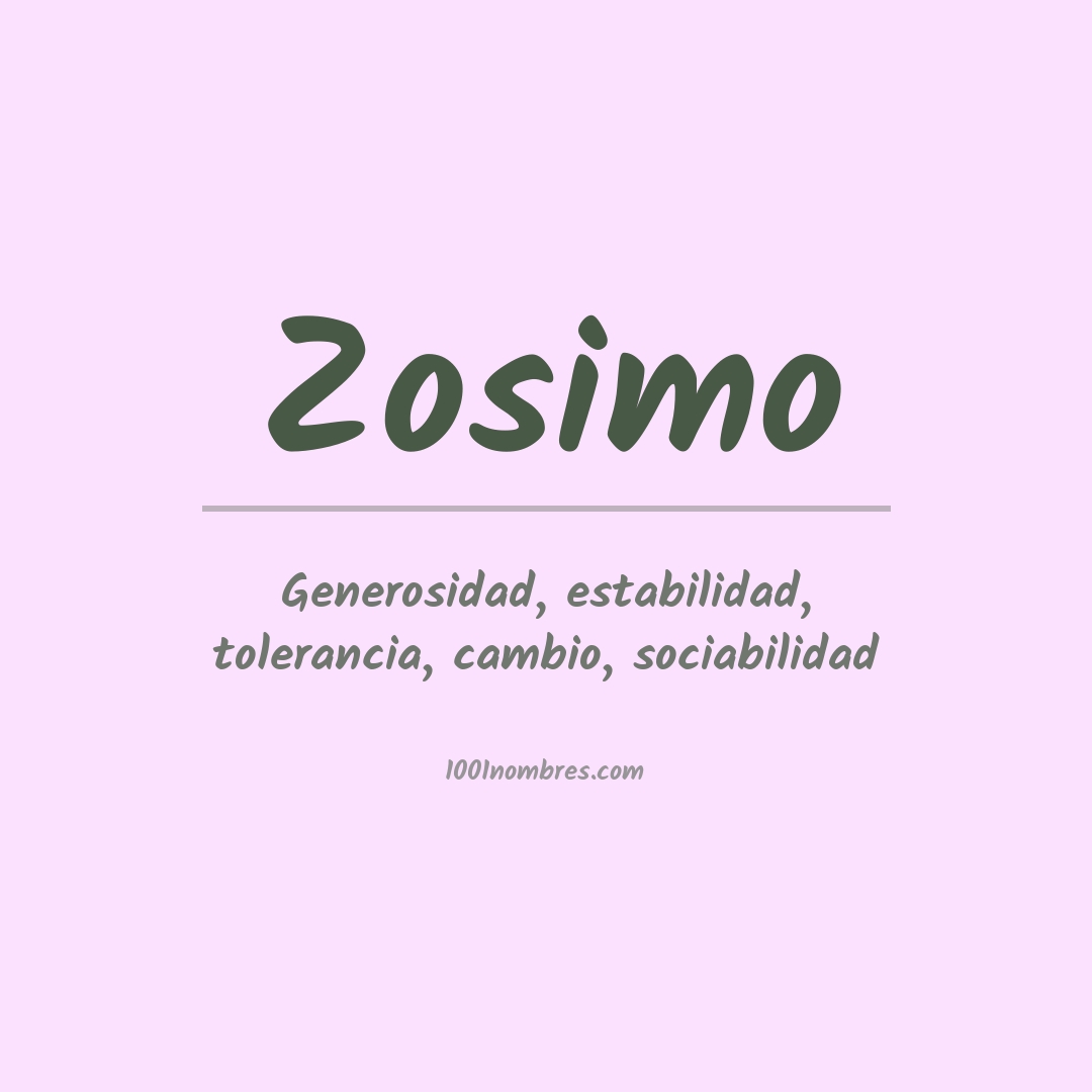Significado del nombre Zosimo