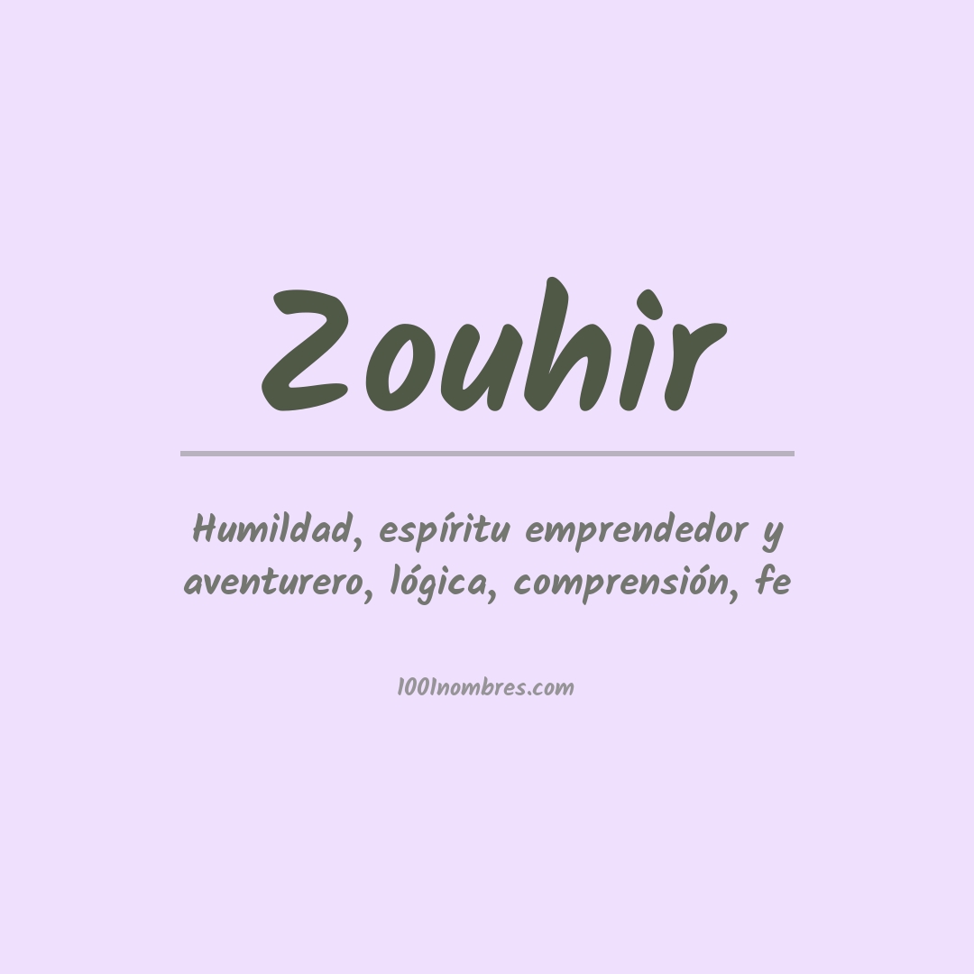 Significado del nombre Zouhir