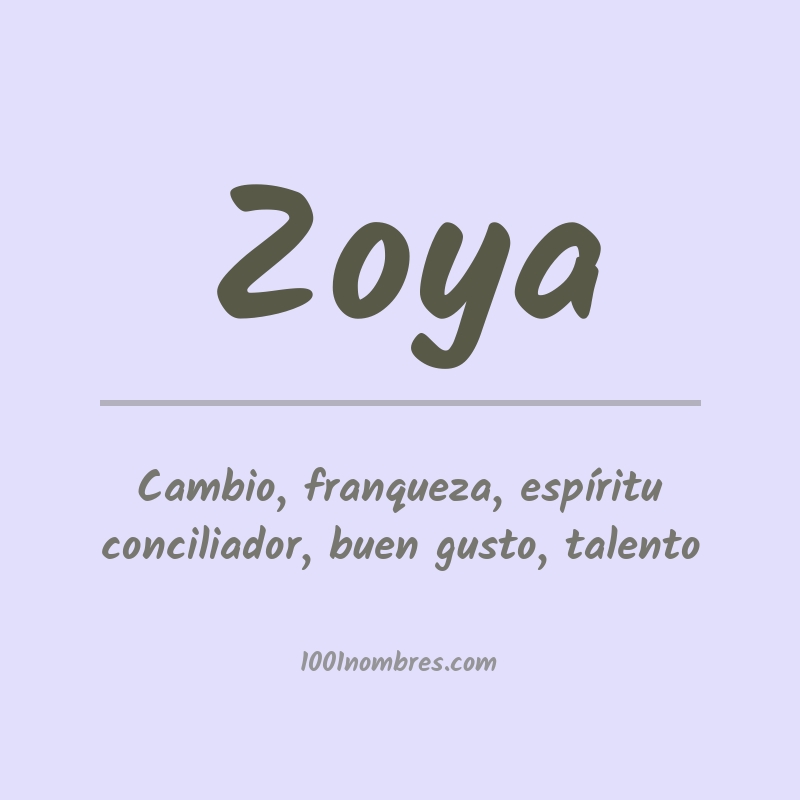 Significado del nombre Zoya Significado del nombre Zoya