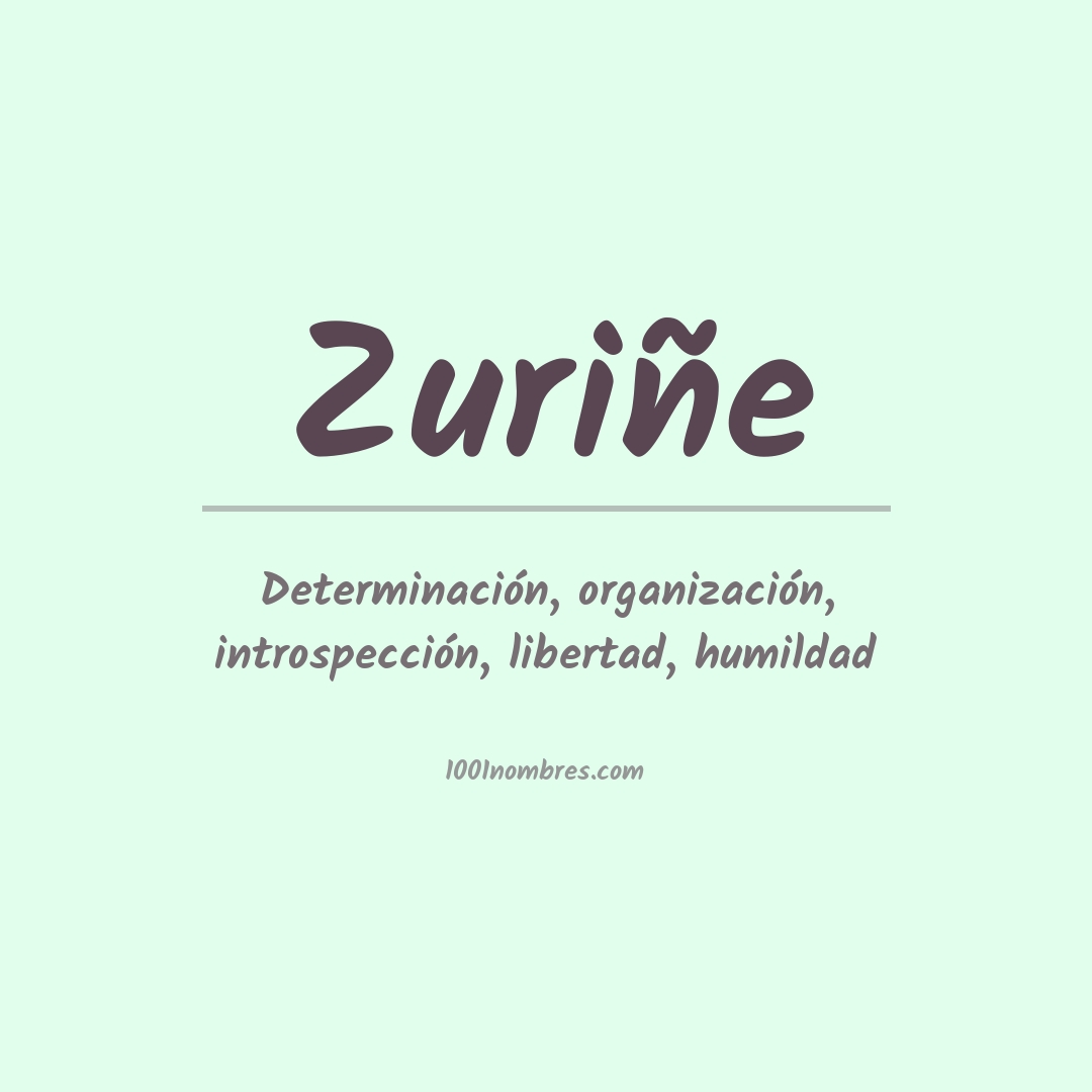 Significado del nombre Zuriñe